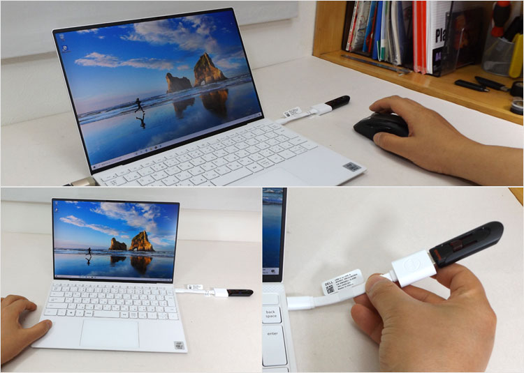 フラットケーブルなので上下にしかしならず