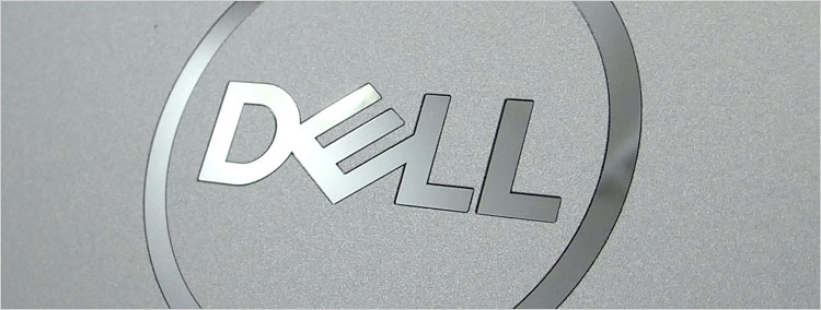 ステンレス・スチール・シートからレーザー・カットで切り出した「DELLロゴ」