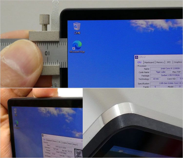 ッチ・ディスプレイの場合、強化ガラスのCorning Gorilla Glass 6