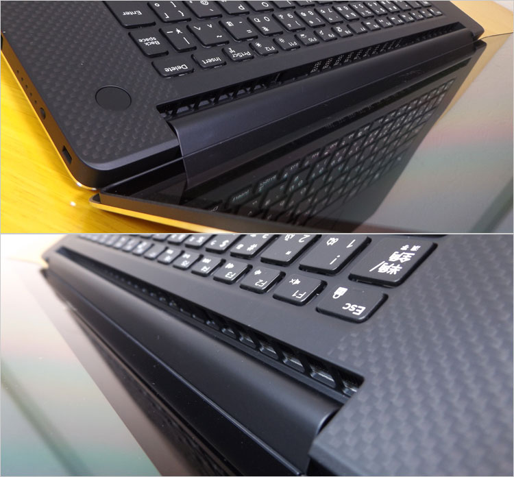 隙間に排気口が配置