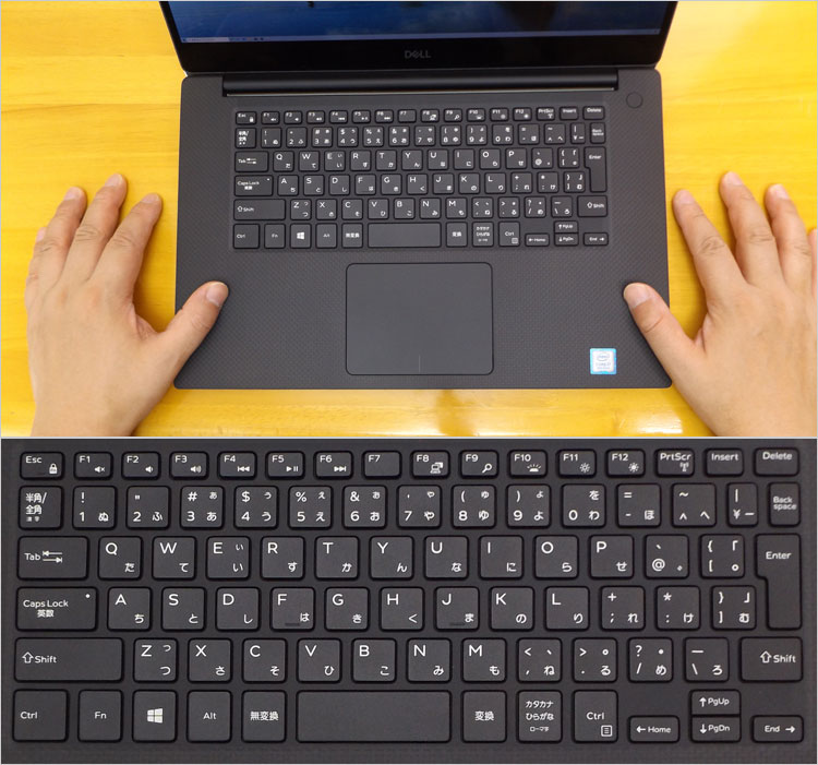 XPS 15-7590のキーボード