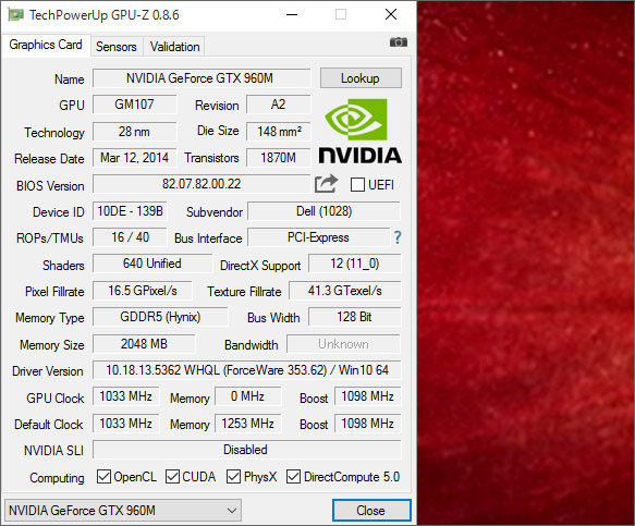 GeForce GTX 960M