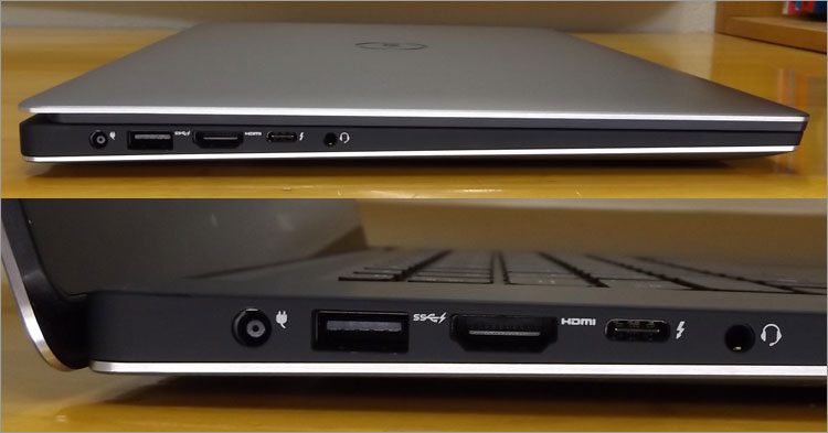 USB Type-C端子を装備するXPS 15（9550）