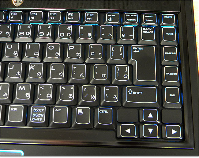 Alienware M14xEnterキー詳細