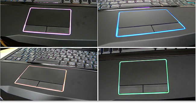 Alienware M14xのタッチパッドイルミネーション
