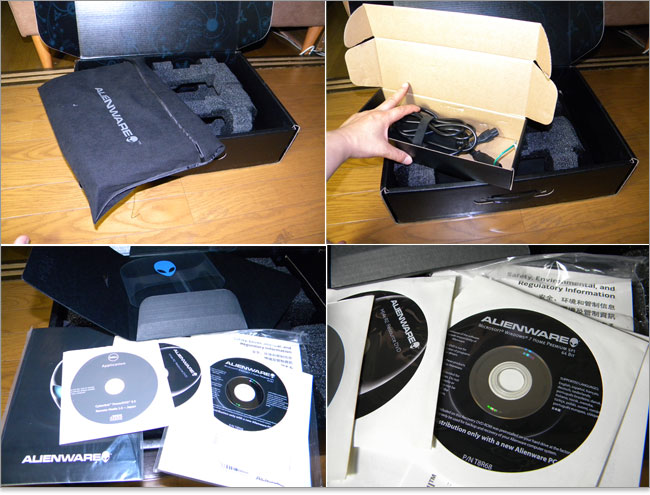 オリジナルのソフトケースがついてくるAlienware M14x