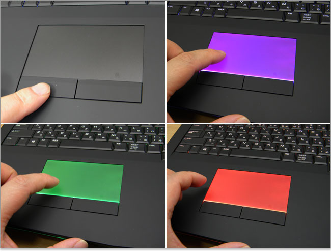 ALIENWARE 17ではタッチパッドエリア全体