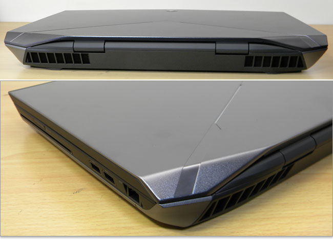 一気に熱排出されるエアーフローのALIENWARE 17