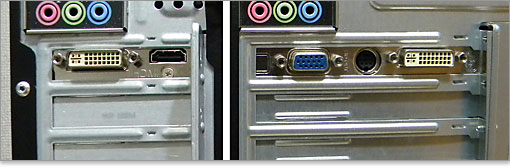 標準サイズのグラフィックカード。ロー・プロファイルのグラフィックカード