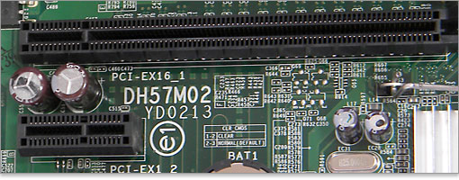 PCI Express X16とPCI Express X1スロット