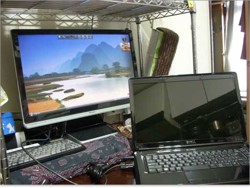 外部の液晶モニタでも構いません