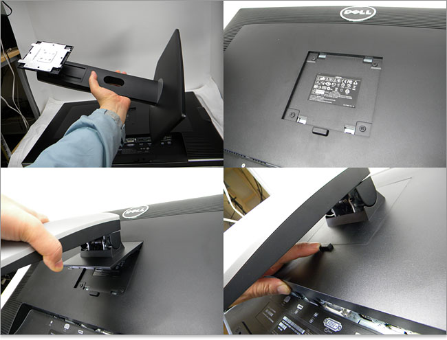 DELL U3014のセットアップ風景-スタンド取り付け