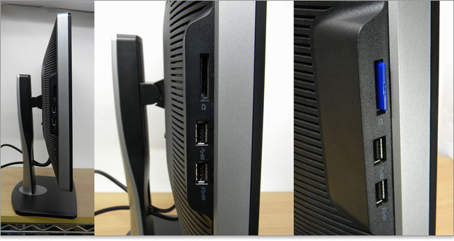 USB3.0×2基とカードスロットを装備するDELL U2413製品