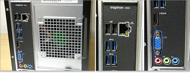 Inspiron 660の装備端子