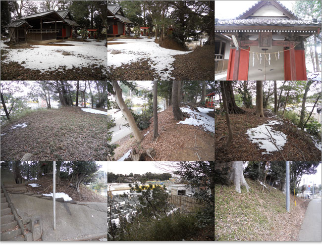 秋葉神社境内と土塁跡