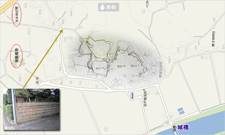 米本城への入り口はここです