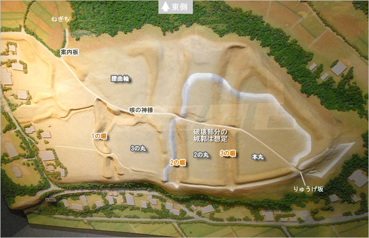 米本城・立体模型