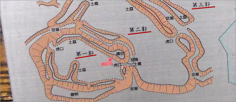 深大寺城の縄張りを例に説明