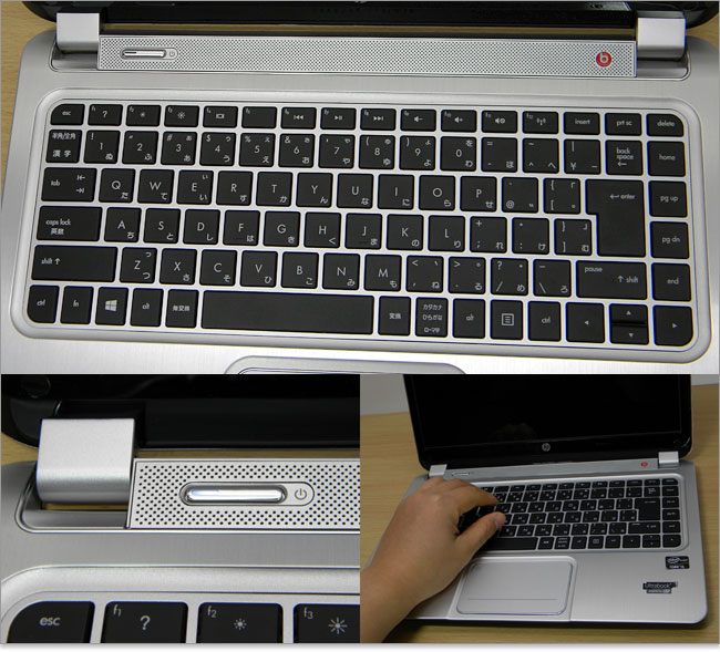 HP ENVY Ultrabook 4のキーボード画像