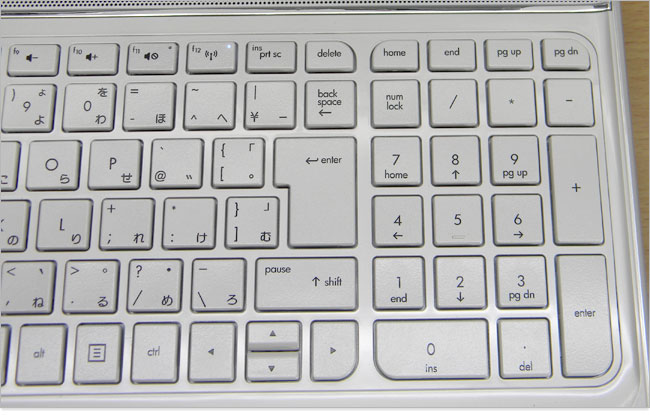 HP Pavilion g6-2200のキーボード配列