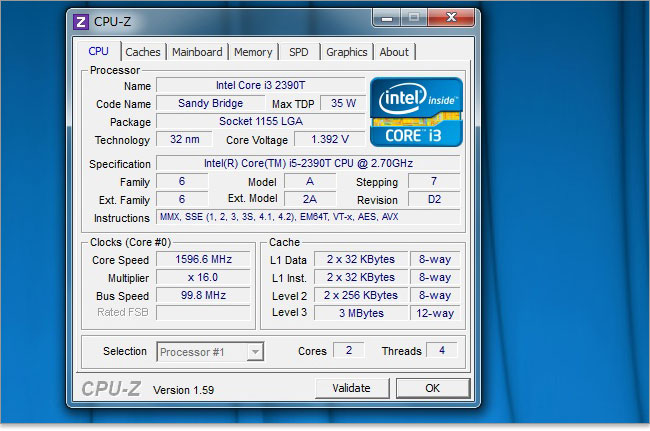 Inspiron One 2020にCore i5-2390T搭載
