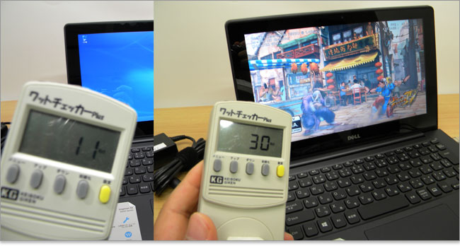 Inspiron 11の消費電力