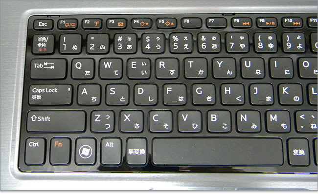 Inspiron 14zのキーボード