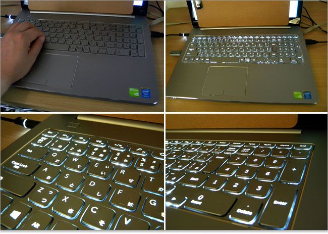 Inspiron 15 7000シリーズのバックライトキーボード