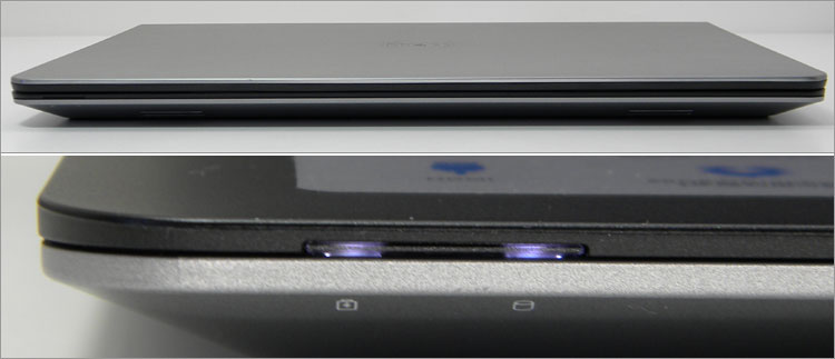 バッテリとHDD動作ライト