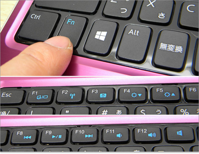 Inspiron 15Rのファンクションキー写真