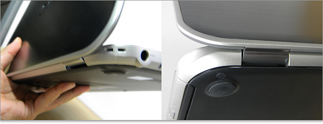 強固なメタルヒンジ