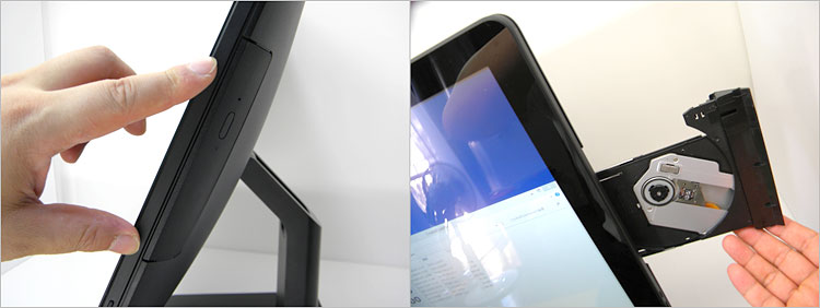 Inspiron 23（5348）トレイロード式の光学ドライブ