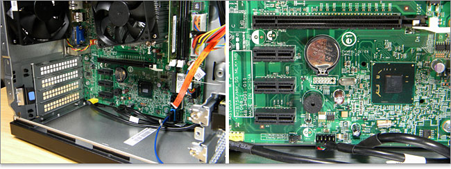 PCI Express × 16が1つ、PCI Express × 1が3つ