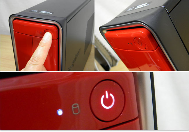 LED点灯する電源ボタン