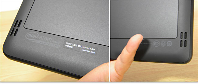 Latitude 10のスピーカ配置