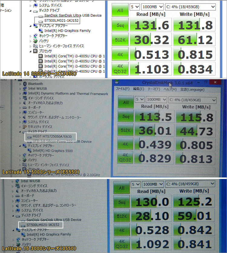 Latitude のHDD搭載時