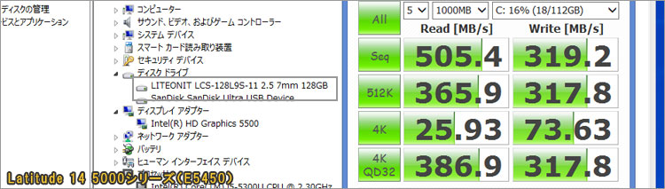 Liteon製 IT LCS-128L9S-11 2.5 7mm 128GB