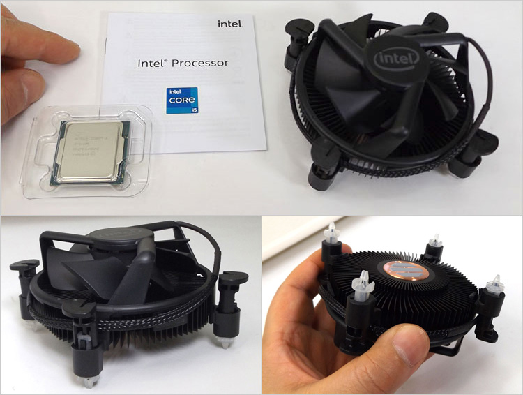 リテールクーラーの例（第11世代 Core i5-11400 ）