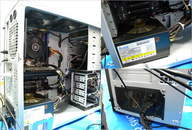 電源ユニットを下方に置く