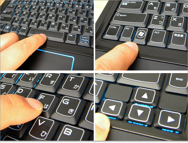 キーのサイズは太い私の指