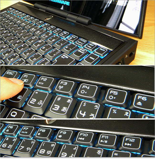 Alienware M14xのファンクションキー
