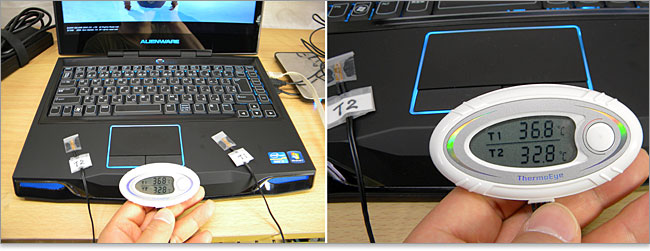 Alienware M14xの温度