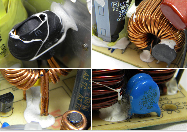 パソコンの鳥の糞みたいなホットボンド