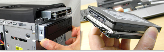 パーツのネジ穴2.5インチHDD/SSD
