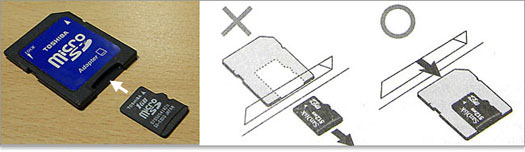 miniSDやmicroSDからSDサイズへ