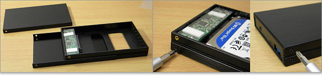 外付けHDDケースネジ止め