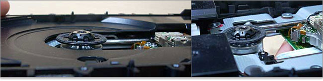 ディスクの穴をロック