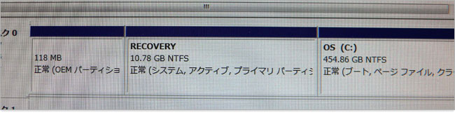 RECOVERYパーティション