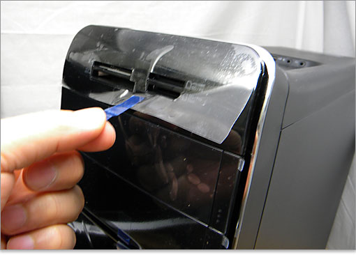 保護シールを剥がして