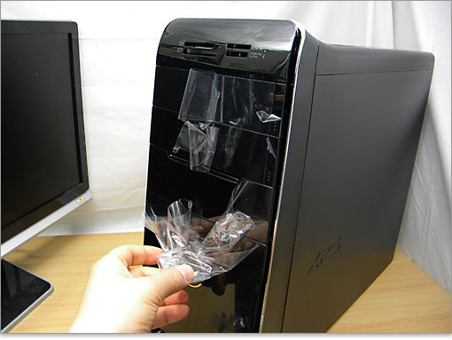 保護シールが貼りつけられています